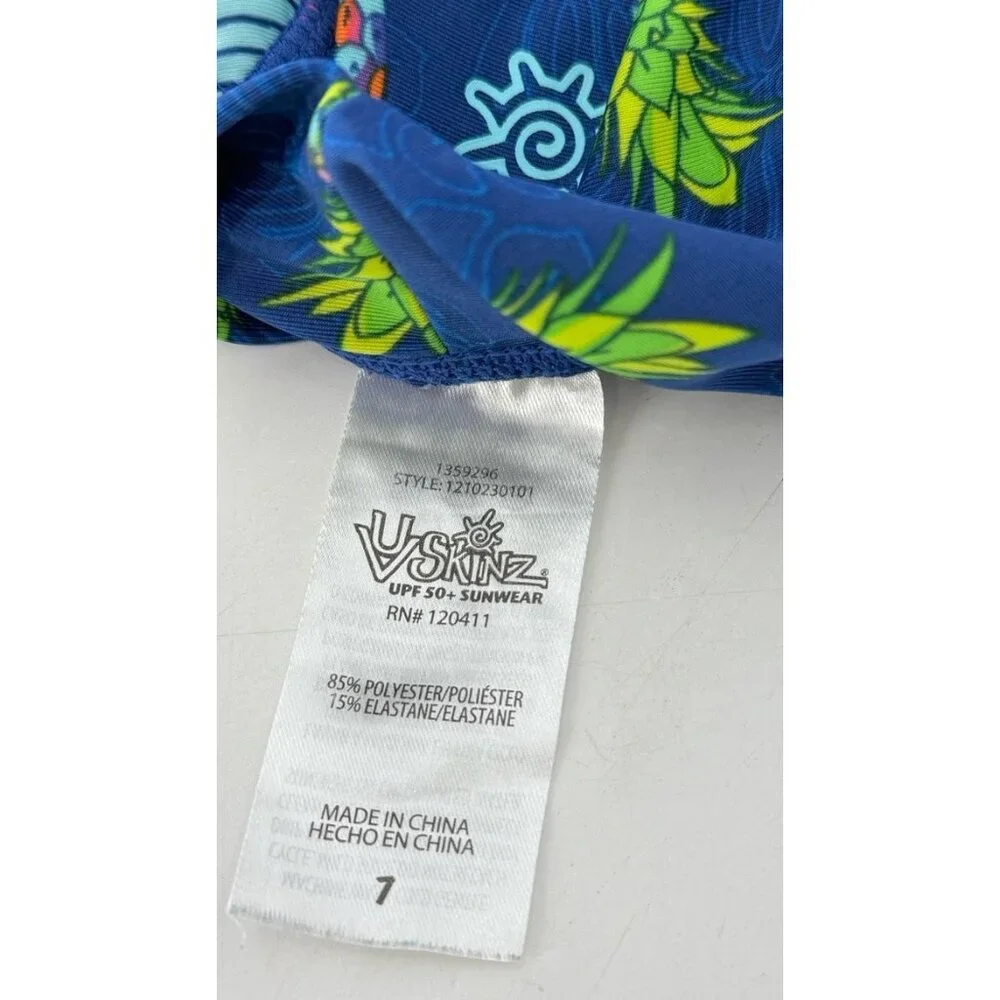 UV Skinz Girl’s Long Sleeve Swim Shirt Size 7 UPF 50+ Summer‎ Top Only
